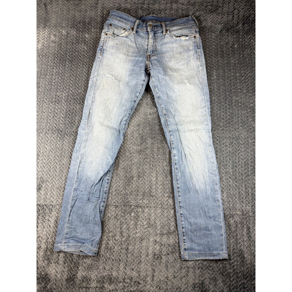 Levis 511 Jeans Men 29x32 Medium Wash Blue Slim Fit Straight Leg Distressed